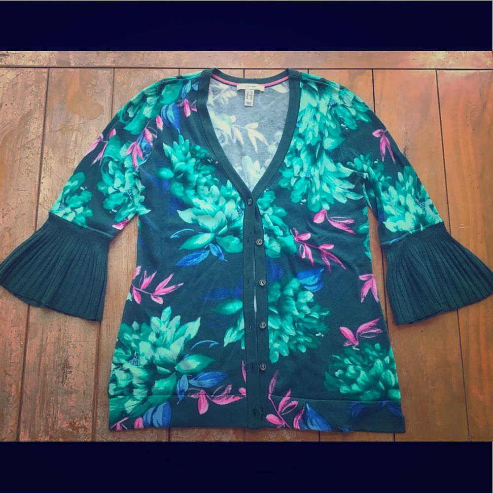 *BOGO* Isaac Mizrahi Live Floral Cardigan